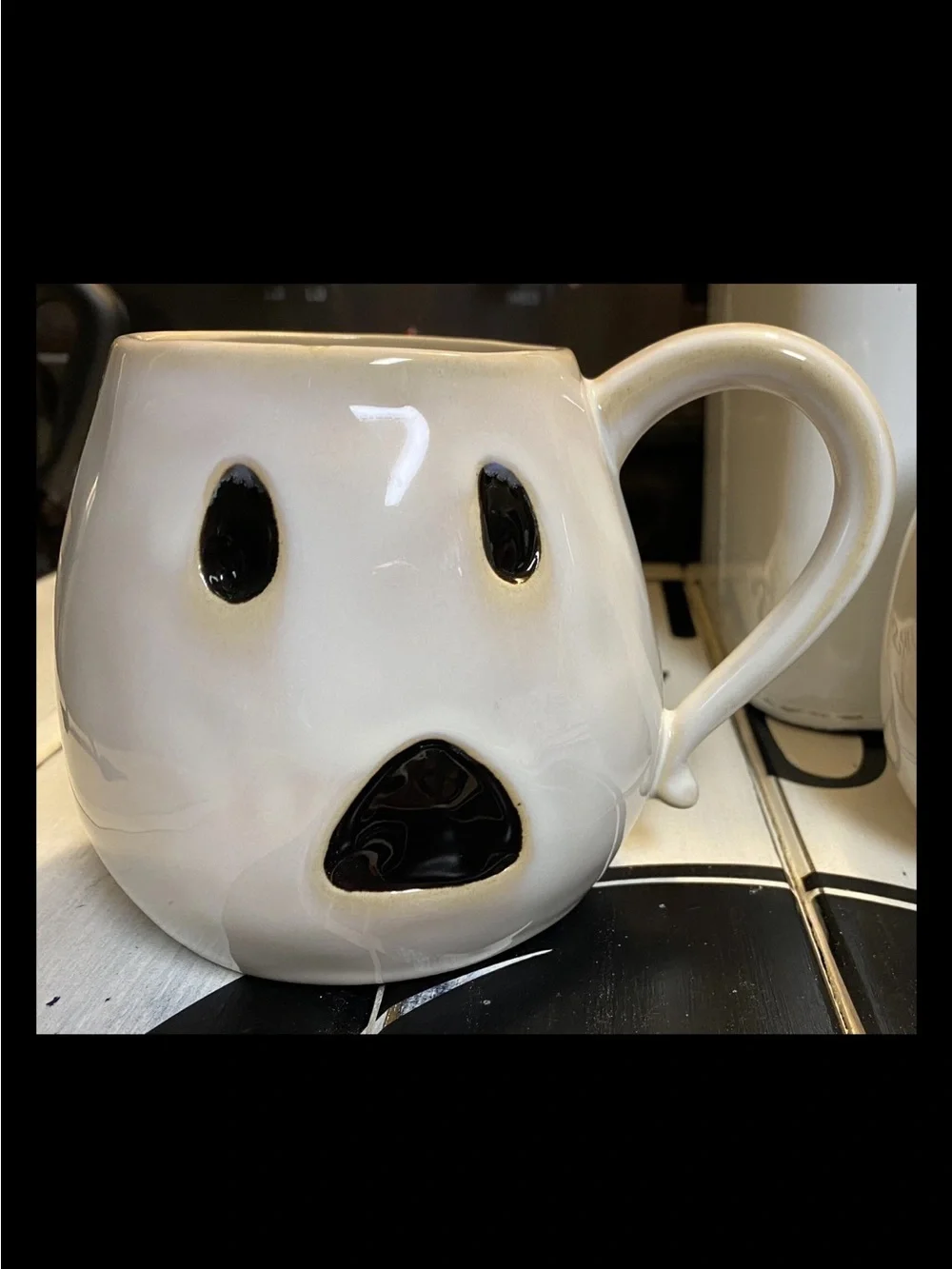 RARE NEW Pottery Barn Figural Ghost Mugs Halloween Set 4 First Edition Originals